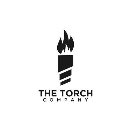 The torch logo design template vectorのイラスト素材