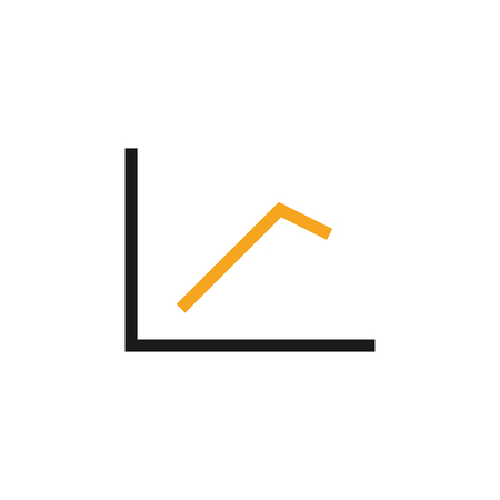 Line chart graphic icon design template illustrationのイラスト素材