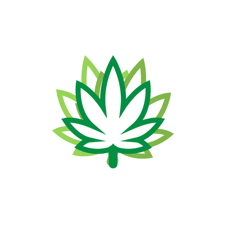 Marijuana leaf logo icon graphic design template illustrationのイラスト素材