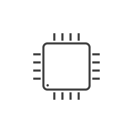 Integrated circuit chip icon graphic design template vector isolated