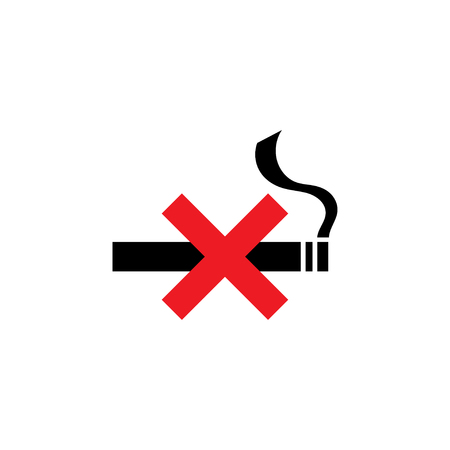 No smoking icon graphic design template vector isolatedのイラスト素材