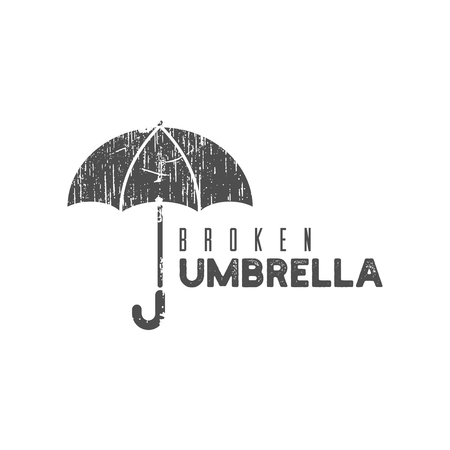 Broken umbrella logo icon design templateのイラスト素材