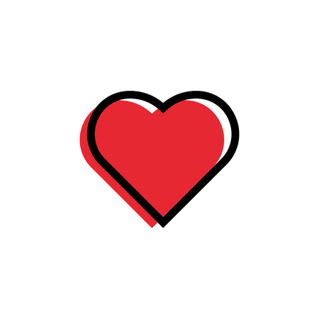 Love heart icon design template vector isolated illustrationのイラスト素材