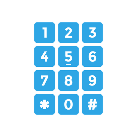 Keypad icon design template vector isolated illustrationのイラスト素材