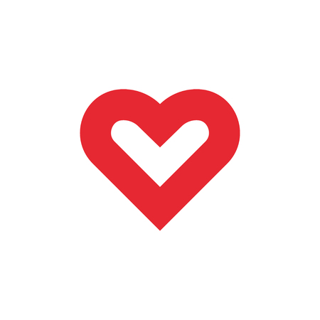 Love heart icon design template vector isolated illustrationのイラスト素材