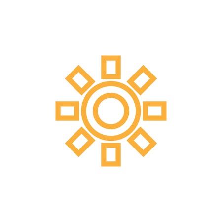 Sun icon design template vector isolated illustrationのイラスト素材