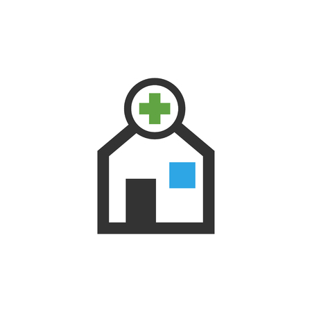 Hospital icon design template vector isolated illustrationのイラスト素材