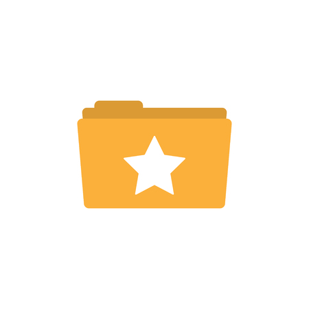 Star folder icon design template vector isolated illustrationのイラスト素材