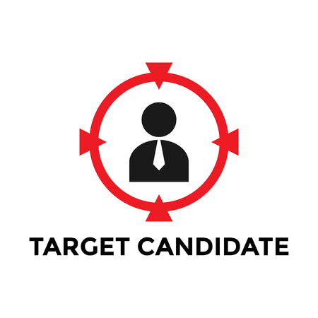 Target employee icon design template vector isolated illustrationのイラスト素材