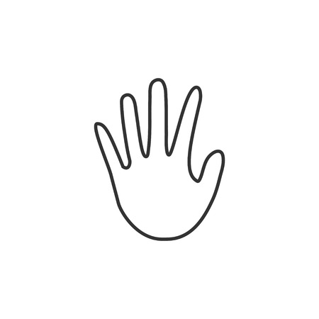 Palm hand graphic design template vector isolated illustrationのイラスト素材