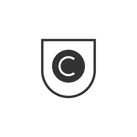 Copyright protection graphic design template vector isolatedのイラスト素材