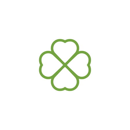 Clover leaf clip art graphic design template vectorのイラスト素材