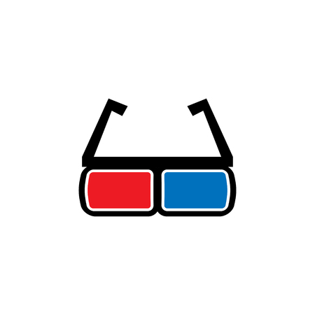 3d glasses movie graphic design template vector illustrationのイラスト素材