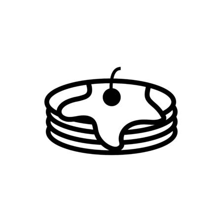 Pancake icon design template vector illustration isolatedのイラスト素材