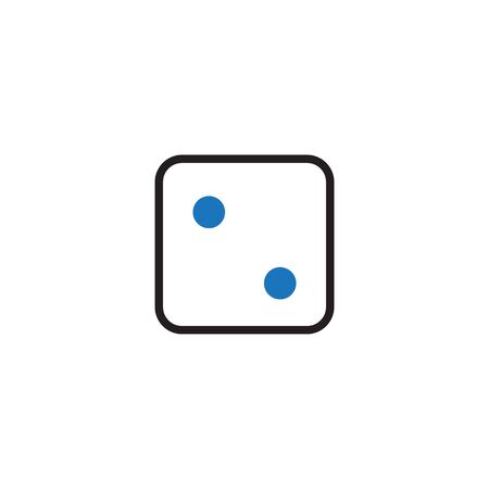 Dice icon graphic design templateのイラスト素材