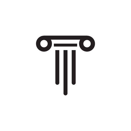 Pillar attorney at law icon graphic design templateのイラスト素材