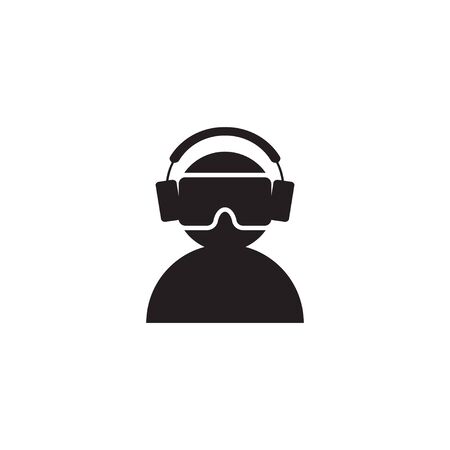 Virtual reality vr icon graphic design templateのイラスト素材