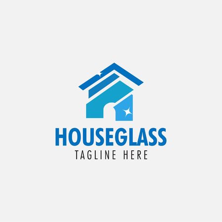 House glass logo design template vector isolatedのイラスト素材