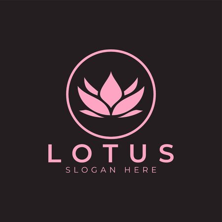 Lotus logo design template vector isolated illustrationのイラスト素材