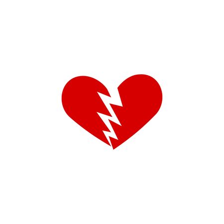 Broken heart icon graphic design template vector illustrationのイラスト素材