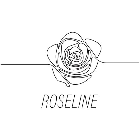 Rose line graphic design template illustration isolatedのイラスト素材