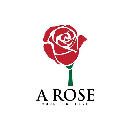 Red rose graphic design template illustration isolatedのイラスト素材