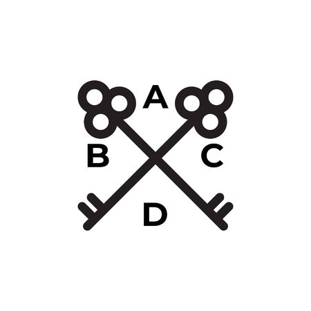 Key logo design template vector isolated illustrationのイラスト素材