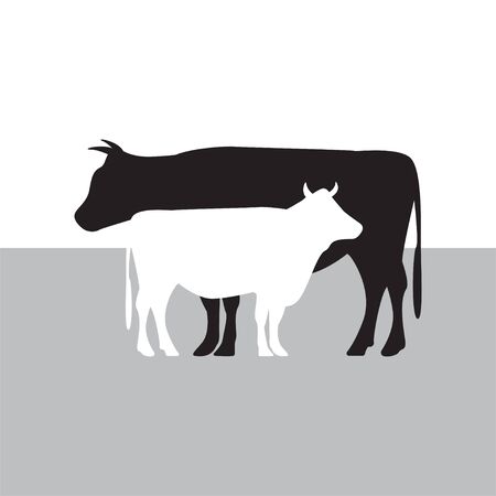 Cow graphic design template vector isolated illustrationのイラスト素材