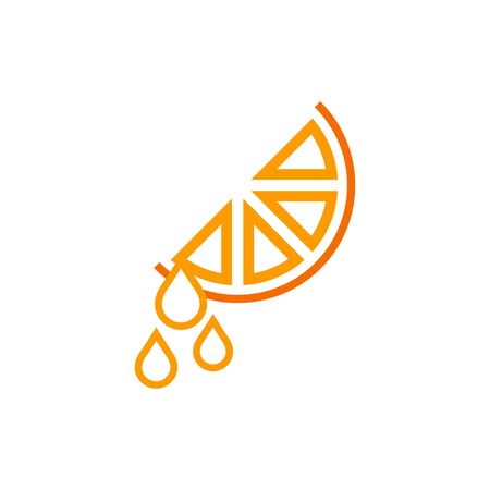 Orange fruit graphic design template vector isolatedのイラスト素材