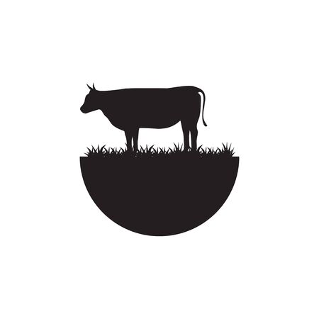 Cow graphic design template vector isolated illustrationのイラスト素材