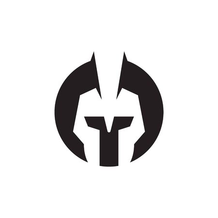 Spartan helmet graphic design template vector isolatedのイラスト素材