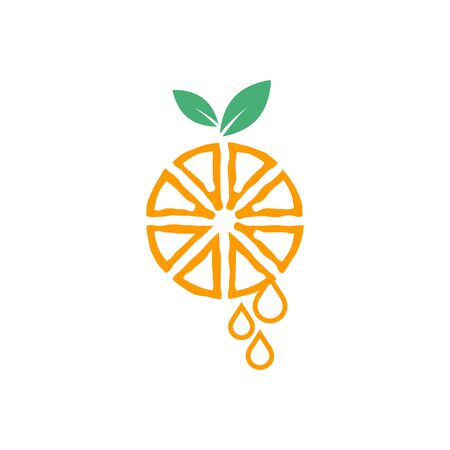 Orange fruit graphic design template vector isolatedのイラスト素材