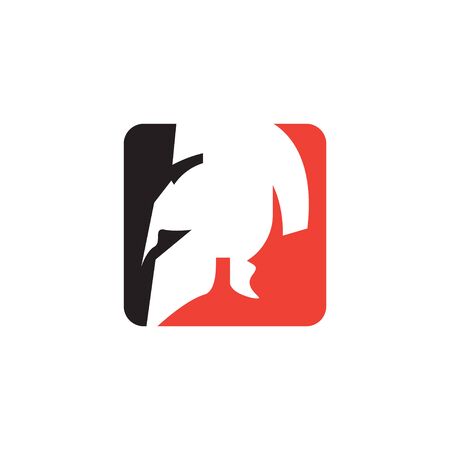 Spartan helmet graphic design template vector isolatedのイラスト素材