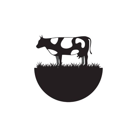 Cow graphic design template vector isolated illustrationのイラスト素材