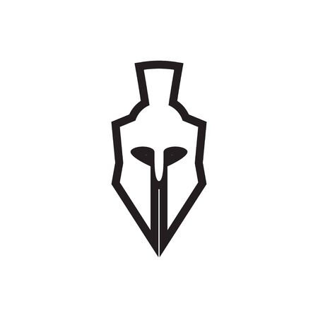 Spartan helmet graphic design template vector isolatedのイラスト素材