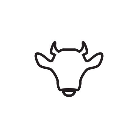 Cow graphic design template vector isolated illustrationのイラスト素材