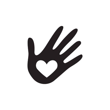 Palm hand graphic design template vector isolatedのイラスト素材