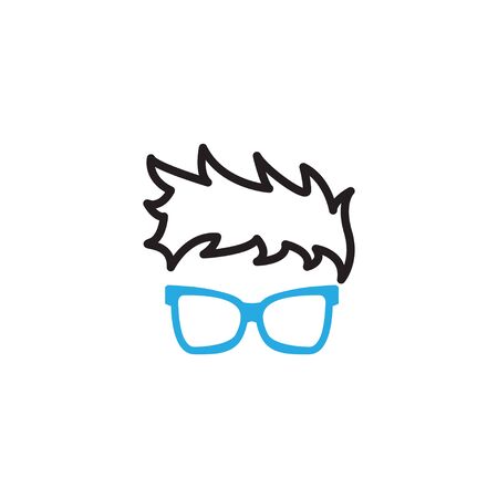 Geek glasses graphic design template vector isolatedのイラスト素材