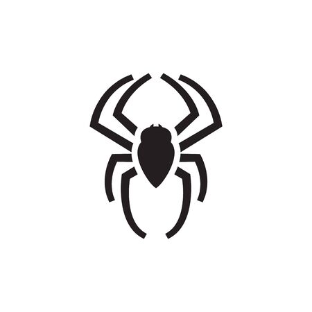 Spider graphic silhouette template vector isolated illustrationのイラスト素材