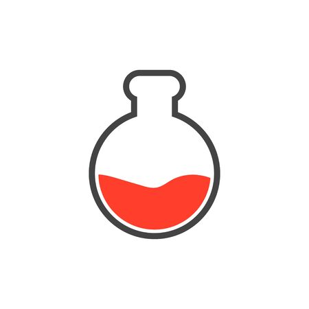 Flask science lab graphic design templateのイラスト素材