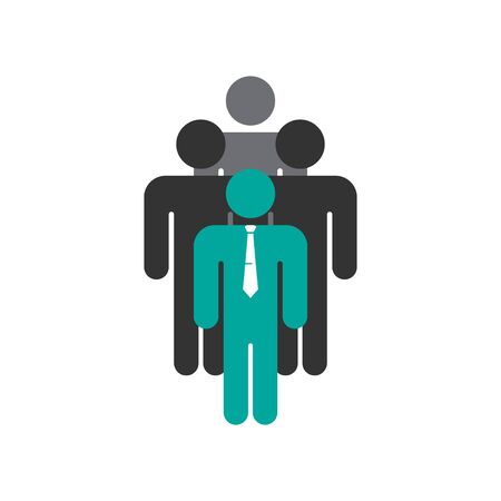 Business team leader icon design template isolatedのイラスト素材