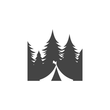 Tent camping icon design template vector isolatedのイラスト素材
