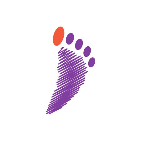 Foot palm icon design template vector illustrationのイラスト素材