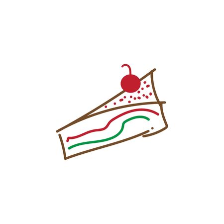 Cake icon design template vector isolated illustrationのイラスト素材