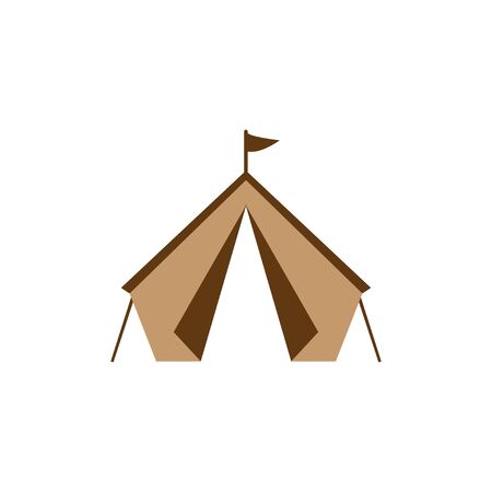 Tent camp graphic design template vector isolated illustrationのイラスト素材