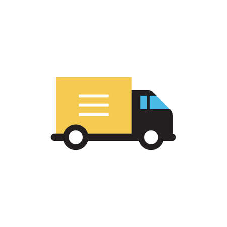Box truck transportation icon design template vectorのイラスト素材
