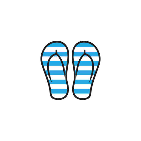 Flip flop icon design template vector isolated illustrationのイラスト素材