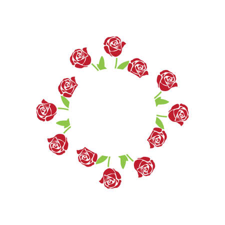 Wreath floral isolated design template vectorのイラスト素材