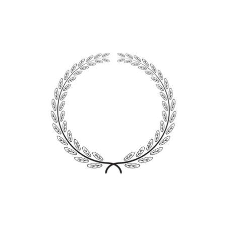 Laurel wreath graphic design template vector illustrationのイラスト素材