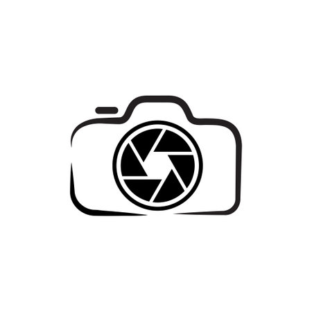 Camera photography icon design template vector isolated illustrationのイラスト素材